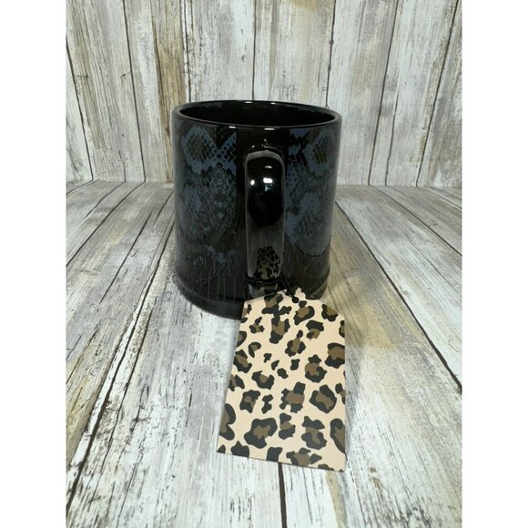 Stay Wild Brand Snake Print Black Coffee Mug - Picture 3 of 9